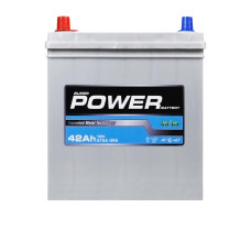 Акумулятор POWER 42Ah 370A Silver Asia L+ (лівий +) NS40 SMF