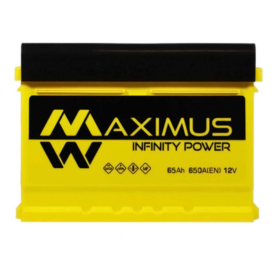 Аккумулятор MAXIMUS 65Ah 650A R+ (правый +) MF L2B