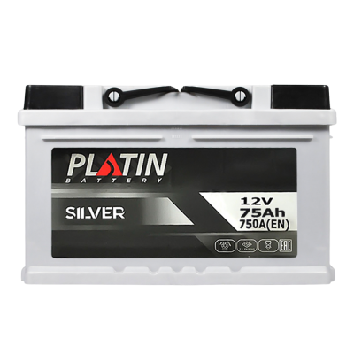 Аккумулятор PLATIN 75Ah 750A Silver R+ (правый +) (h-175мм) MF LB3