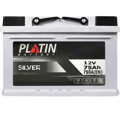 Аккумулятор PLATIN 75Ah 750A Silver R+ (правый +) (h-175мм) MF LB3