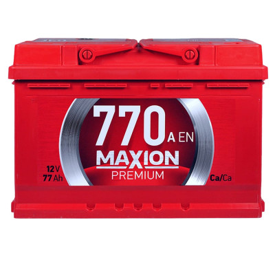 Акумулятор MAXION 77 Аh 770A Premium R+ (правий +) TR L3 (Туреччина)