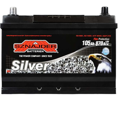 Акумулятор SZNAJDER 105Аh 870А L+ Silver Calcium Asia 605 A1