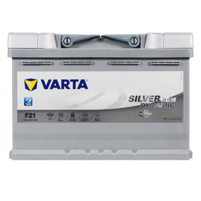 Акумулятор VARTA AGM 80Ah 800А R+ Silver Dynamic (правий +) F21