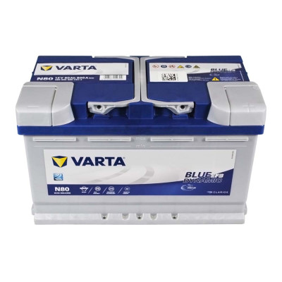Акумулятор VARTA  EFB 80Ah 800A R+ Blue Dynamic (правий +) N80
