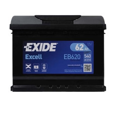 Акумулятор EXIDE 62Аh 540Ah Excell EB620 R+ (правий +)