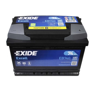 Акумулятор EXIDE 74Аh 680Ah Excell EB740 R+ (правий +) Акумулятор EXIDE 74Аh 680Ah Excell EB740 R+ (правий +)