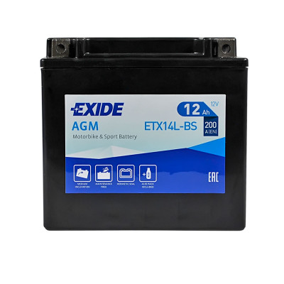 Мото акумулятор EXIDE ETX 14L-BS EXIDE (12V, 12A)