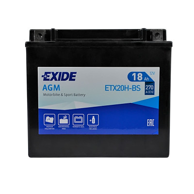 Мото акумулятор EXIDE ETX 20H-BS EXIDE (12V, 18A)