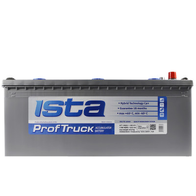 Акумулятор IISTA Pr. Truck 225Аh 1500А L+ (лівий +)