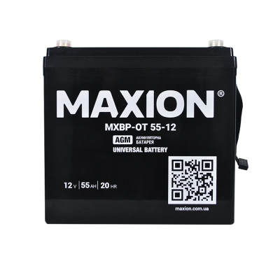 Акумулятор AGM 12V 55Ah MAXION MXBP OT 55 - 12 для UPS та ДЖБ
