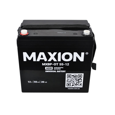 Акумулятор AGM 12V 55Ah MAXION MXBP OT 55 - 12 для UPS та ДЖБ