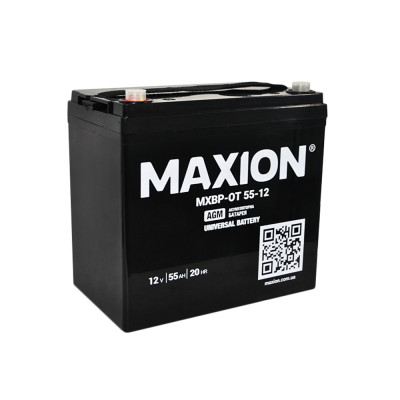 Акумулятор AGM 12V 55Ah MAXION MXBP OT 55 - 12 для UPS та ДЖБ