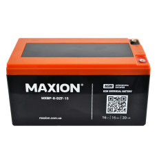 Промисловий акумулятор MAXION AGM 16V 15Ah L+ (лівий +) BT- 8 DZF 15