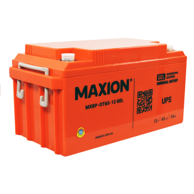 Акумулятор гелевий 12V 65Ah MAXION BP OT 65 - 12 GEL  для інверторів та ДЖБ