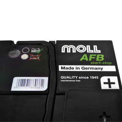 Акумулятор MOLL AFB (L2) start/stop 66Ah 640A R+ (правий +) Акумулятор MOLL AFB (L2) start/stop 66Ah 640A R+ (правий +)