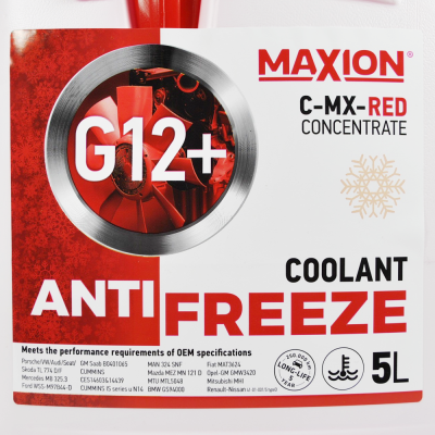 Антифриз MAXION 5L G12+ RED Concentrate