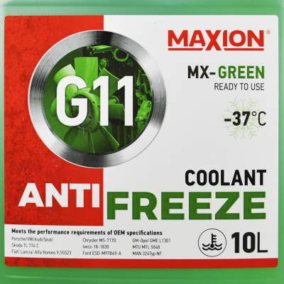 Антифриз MAXION 10L G11 -37 ° C GREEN