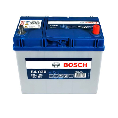 Акумулятор BOSCH 45Ah 330A R+ (правий +) Asia B24 (S40 200) т.к. Акумулятор BOSCH 45Ah 330A R+ (правий +) Asia B24 (S40 200) т.к.