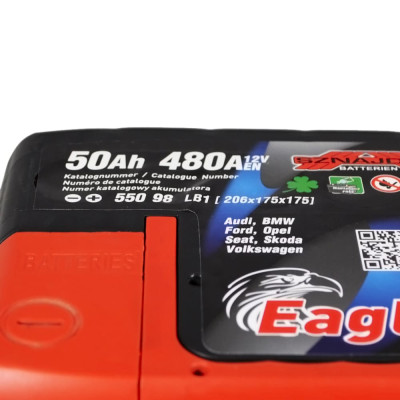 Акумулятор SZNAJDER Plus 50Ah 480A R+ (правий +) LB1 (h=175)