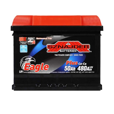 Акумулятор SZNAJDER Plus 50Ah 480A R+ (правий +) LB1 (h=175)