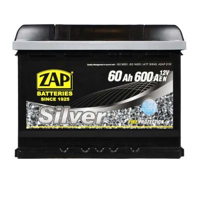 Акумулятор ZAP Silver 60Ah 600A L+ (лівий +) L2 (560 85)