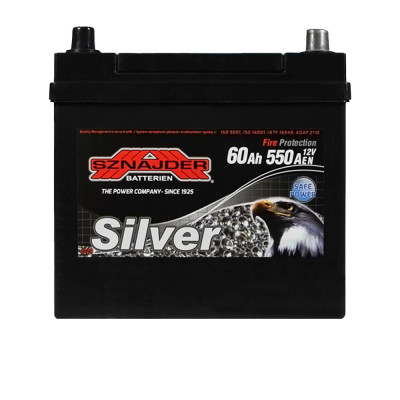 Акумулятор SZNAJDER 60Аh 550А R+ Silver Calcium Asia (правий +) 560 A0