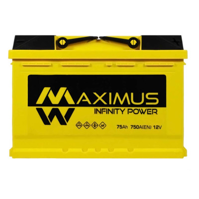 Акумулятор MAXIMUS 75Ah 750A R+ (правий +) MF L3