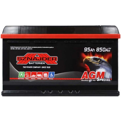 Аккумулятор SZNAJDER AGM 95Ah 850A R+ (правый +) L5