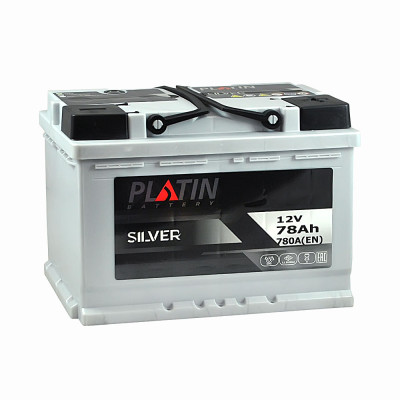 Аккумулятор PLATIN 78Ah 780A Silver R+ (правый +) MF