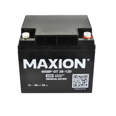 Промисловий акумулятор MAXION AGM 12V 38Ah R+ (правий +) BP OT 12 - 38D