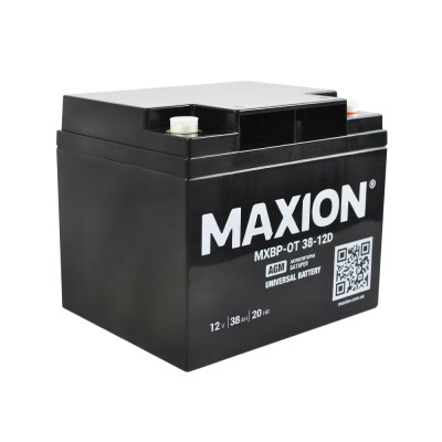Промисловий акумулятор MAXION AGM 12V 38Ah R+ (правий +) BP OT 12 - 38D