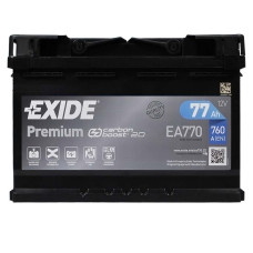 Акумулятор EXIDE 77Аh 760Ah Premium  EA770 R+ (правий +)