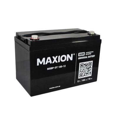 Акумулятор AGM 12V 100Ah MAXION MXBP OT 100 - 12 для інверторів та ДЖБ