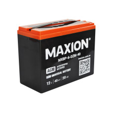 Промисловий акумулятор MAXION AGM 12V 40Ah L+ (лівий +) BP-6 DZM 40