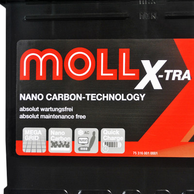 Акумулятор MOLL X-Tra Charge (L1B) 50Ah 450A R+ (правий +) Акумулятор MOLL X-Tra Charge (L1B) 50Ah 450A R+ (правий +)