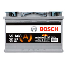 Акумулятор BOSCH AGM 70Ah 760A R+ (правий +) S5A 080