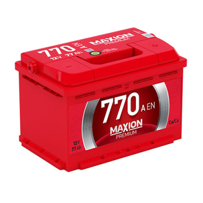 Акумулятор MAXION 77Аh 770A Premium R+ (правий +) (ISTA, Україна)