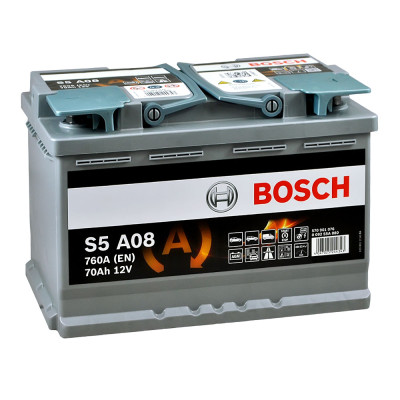 Аккумулятор BOSCH AGM 70Ah 760A R+ (правый +) S5A 080