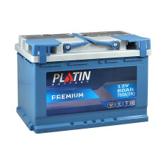 Акумулятор PLATIN 80Ah 780A Premium R+ (правий +) MF