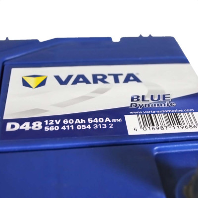 Акумулятор VARTA  60Ah 540A L+ Blue Dynamic Asia (лівий +) D48