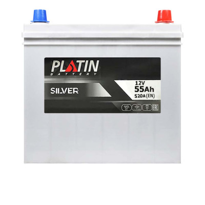 Акумулятор PLATIN 55Ah 520A R+ Silver Asia SMF NS60