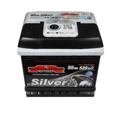 Акумулятор SZNAJDER 55Ah 520A Silver L+ (лівий +) L1 (555 85)