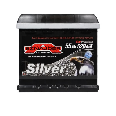 Акумулятор SZNAJDER 55Ah 520A Silver L+ (лівий +) L1 (555 85)