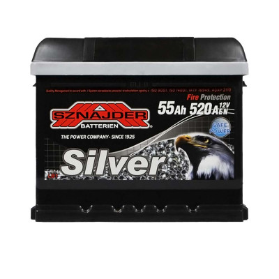 Акумулятор SZNAJDER 55Ah 520A Silver R+ (правий +) LB1 (h=175)