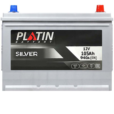 Акумулятор PLATIN 105Ah 940A R+  Silver Asia SMF (N70) н.к.