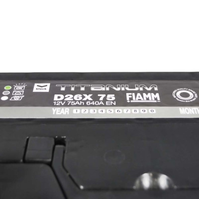 Акумулятор FIAMM 75Аh 640А  Titanium Black Asia R+ (правий +) D26
