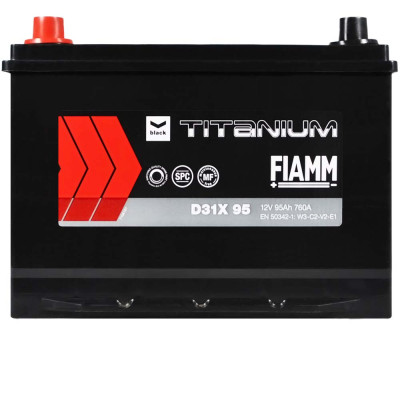Акумулятор FIAMM 95Аh 760А  Titanium Black Asia L+ (лівий +) D31
