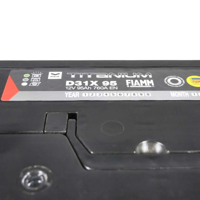 Акумулятор FIAMM 95Аh 760А  Titanium Black Asia L+ (лівий +) D31