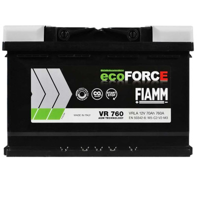 Акумулятор FIAMM AGM 70Аh 760А Ecoforce R+ (правий +)