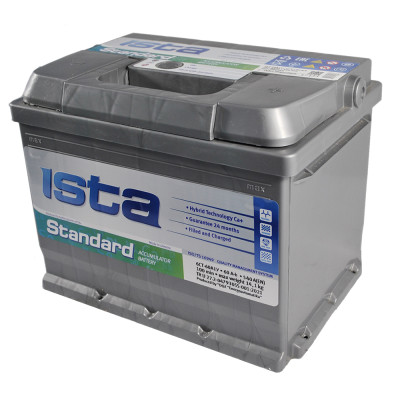 Акумулятор ISTA 60Аh 540А Standard R+ (правий +) L2